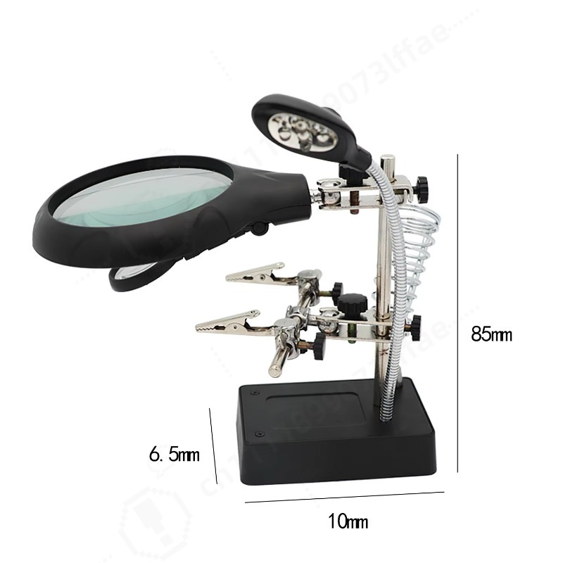 Electronics Repair Workbench - 10X Lasloep met LED-verlichting, elektrische soldeerboutstandaard,
